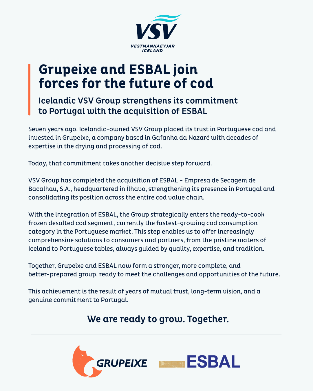 GRUPEIXE and ESBAL join forces for the future of cod!